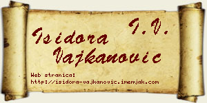 Isidora Vajkanović vizit kartica